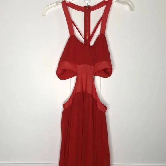 QURIO BY AGGIE Red Cutout Maxi Dress - Picture 2 of 7